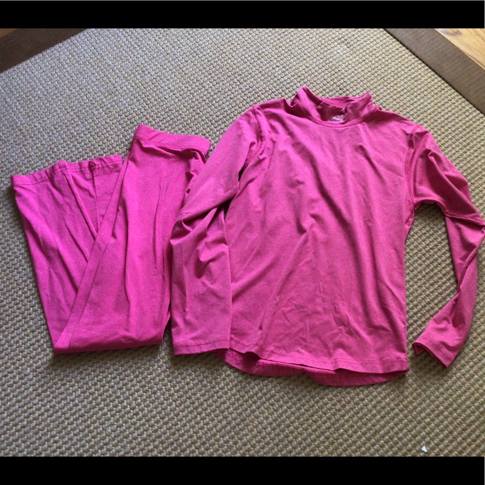 Girls Pink Thermal Underwear Set